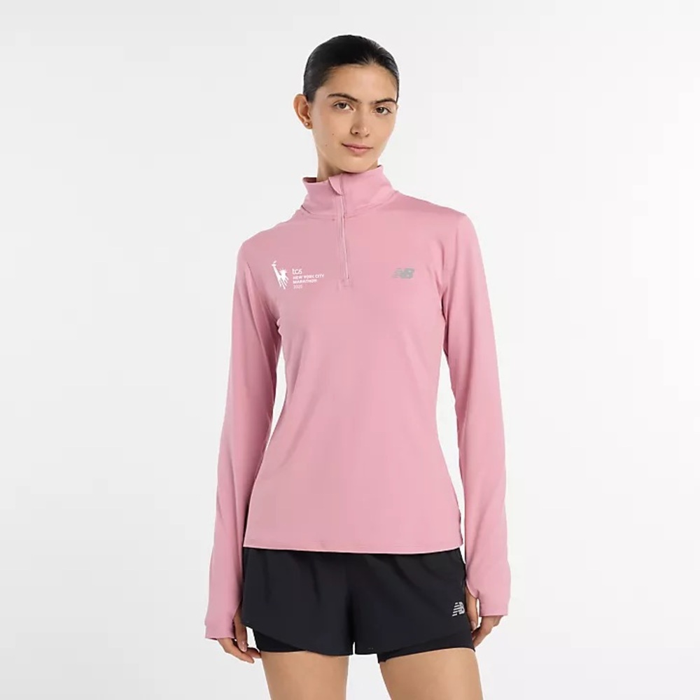 New Balance NYC Marathon Space Dye 1/4 Zip in Pink Taffy 💕